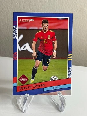 Ferran Torres 1991 TRIBUTE 2021-22 Panini Donruss Soccer Fifa World Cup Qatar 12 - Image 1 of 2