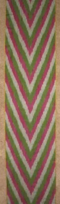 11 Yard HAND MADE UZBEK Natural 100% COTTON IKAT FABRIC # 8970 - Image 1 of 2