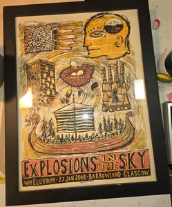 Explosions in the Sky May 2008  Concert Poster silk screened signed numbered - Picture 1 of 11