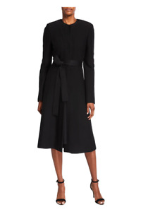 St. John L106203 Womens Black Ottoman Belted Knit Jacket Size 0