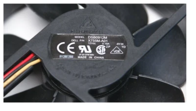 HP / DELL Desktop Computer REAR Fan DSB0912M 3-PIN Connector - Image 1 of 4