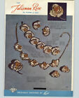 1956 PAPIER AD 2 côtés règle talisman rose costume bijoux peints à la main chinois