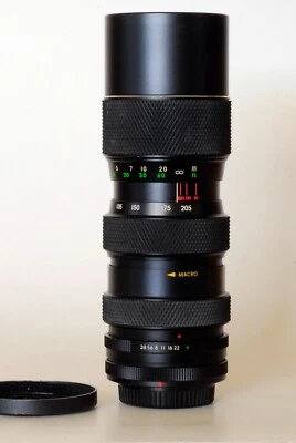 Lente automática multicapa y zoom macro Soligor 85-205 mm F3,8 para Canon FD Foto 1 de 2