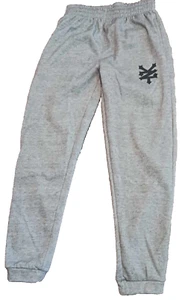 Zoo York Sweatpants Youth 18/20 Gray Solid Flat Front Tapered Drawstring Elastic - Picture 1 of 6