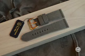 26 mm Cinturino canvas pelle 26/22 Pam Italy zaino militare Handmade Watch Strap - Picture 1 of 17
