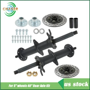 For 5" wheels 40" Rear Axle Kit With 3 Stud Hub Go Kart Golf Cart ATV New US - Picture 1 of 14