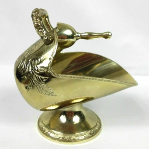 Vintage Sugar Bowl Candy Dish Scuttle Scoop Etched Floral Design 5 Inches Long - Picture 1 of 5