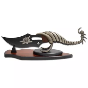 Schlangenauge Fantasie Skorpion Dolchmesser mit Ausstellungsständer - Bild 1 von 9