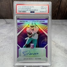JAYLEN WADDLE AUTO SSP /49 2022 Donruss Elite Back to the Future PSA 10 POP 4