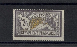 FRANCE YVERT N° 122 SCOTT # 126 " MERSON 2F GRAY VIOLET AND YELLOW " MH F J007 - Picture 1 of 2