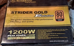 SILVER STONE SST-ST1200-G 1200W STRIDER GOLD 80 PLUS GOLD POWER SUPPLY - Picture 1 of 21