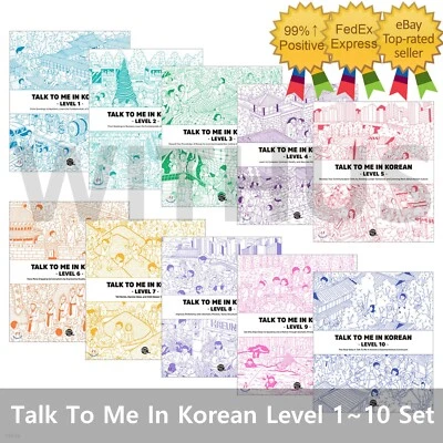 Talk To Me In Korean Level 1~10 Korean Language Hangul Study Learning Book Set_ - Image 1 of 4