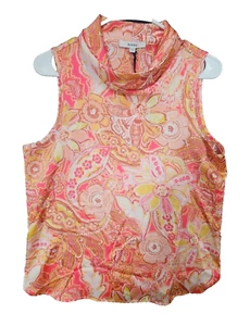 Ro & De Chiffon Blumendruck Bluse Größe Small Damen Rosa Small S Neu mit Etikett - Bild 1 von 7