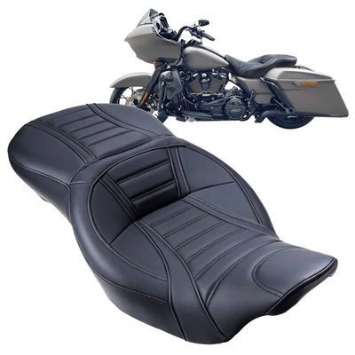 Rider Passenger Seat For Harley Touring Street Electra Glide Road King 2009-2024 Foto 1 de 4