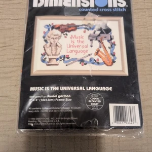 Dimensions 1993 Music is the Universal Language Counted Cross Stitch Kit 6643 - Picture 1 of 6