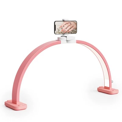 Lámpara de Escritorio para Uñas 45 W Media Luna con Soporte para Teléfono Brillo Ajustable Foto 1 de 4