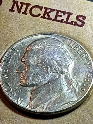 🔥1980 D Jefferson Nickel error on the Number 🎄🎁🔥 Collector 👀 - Image 1 of 4