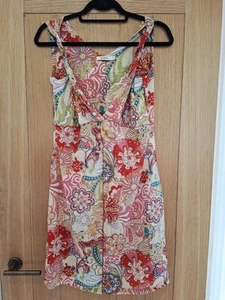 Sandwich Cotton Summer Dress Size 36 Uk S Uk 6/8 Beautiful Beach Holiday - Picture 1 of 7