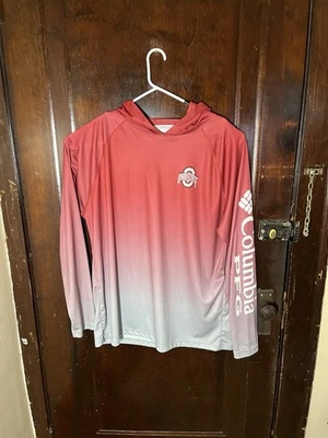 Ohio State Buckeyes Columbia PFG Long Sleeve Mens XL Hooded Fishing Shirt - Image 1 of 4