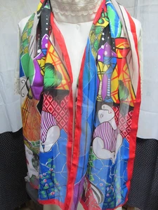 ""MODERN ART DESIGN - VINTAGE SCHAL"" - BAAR & BÄRTE - MADE IN ITALY - Bild 1 von 3