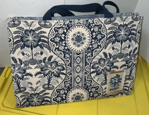 Spartina 449 Juliette Harper Hobo Tote Bag Purse Blue/linen NWOT - Picture 1 of 12