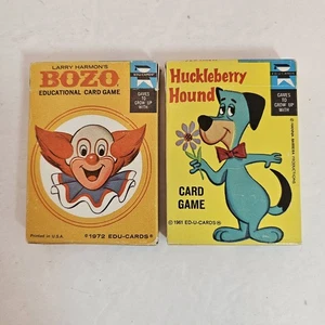 Vintage Huckleberry Hound Bozo Clown Ed-U-Cards 60er 70er Ephemera Junk Journals - Bild 1 von 7