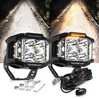 AUXBEAM 4"INCH LED Work Light 92W 8960LM Side Shooter Pods Driving Lamp For Jeep