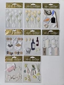 Lot Of 8 Early Hard To Find 3D JOLEE'S STICKERS Gold Label By Stickopotamus - Picture 1 of 1