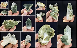 Natural Stunning Lot of Chlorite Quartz Crystals Specimens 14Pcs, 1.2kg - Picture 1 of 15