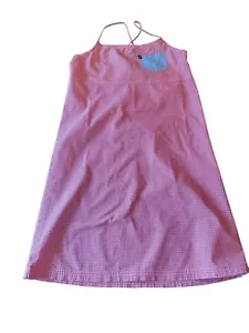 Ralph Lauren Red & White Gingham Cotton Sleeveless Dress With Pocket XL - Picture 1 of 4