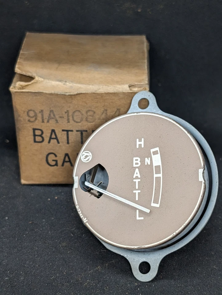 NOS 1939 福特标准 AMMETER AMP 电池充电 DASH 仪器面板量规 — 第 1/4 张图片