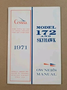 Excellent 1971 Cessna 172 Skyhawk Owner's Manual D837-13 Printed 10/78 - Picture 1 of 5