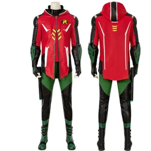 The Batman Gotham Knights Robin Cosplay Jacket Costume Men Outfits Set Halloween - Picture 1 of 26