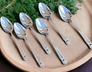 6 piece Set 1847 Rogers Bros ETERNALLY Yours SPOONS Dessert Silverplate 6.25"  - Picture 1 of 8