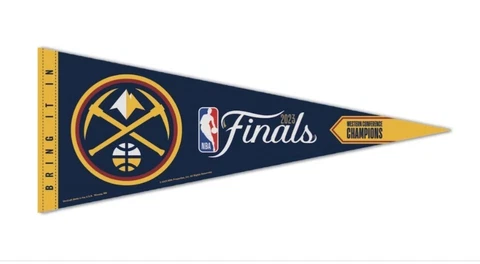 Denver Nuggets 2023 NBA Western Conference Champions 12x30 Premium Pennant Cover