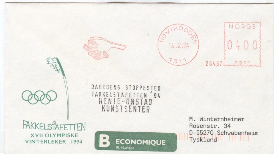 Norway Olympic Games Lillehammer 1994 Torchrelay Vikodden 16.2.1994 - Image 1 of 1