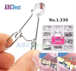 36pc Dental Ortho Saddle Contoured Metal Matrices Matrix Band w Springclip 1.330 - Picture 1 of 8