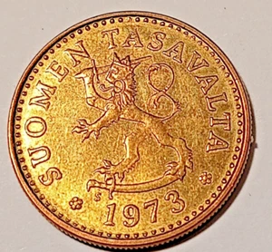 * Finland * 10 penniä * 1973* Aluminum-Bronze * Condition 1++ * - Picture 1 of 2