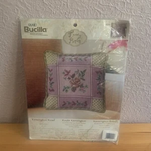 New Needlepoint "Kensington Road" Pillow Kit by Bucilla Tracy Porter Wool 10x10 - Picture 1 of 3