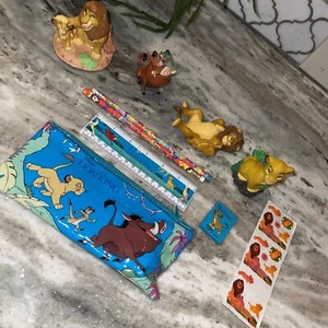 Lot of DISNEY ''The LION KING' Vintage PVC Plastic Figures Pencil Eraser Sticker - Picture 1 of 8