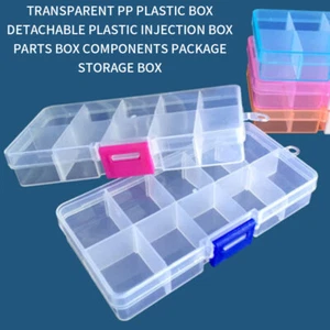 10 Fächer Sortierkasten Sortimentskasten Sortierbox Transparent Perlen Box Neu - Bild 1 von 15