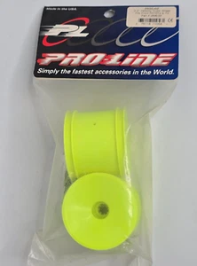 PRO-LINE 2.2" Velocity Yellow Truck Wheels Front RC10T2 & T3 2635-02 RC Part NEW - Picture 1 of 4