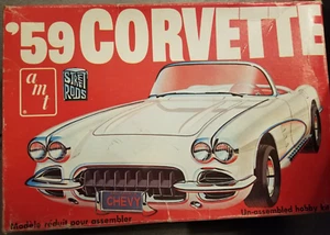 AMT '59 Corvette Street Rods 1/25 Model Kit #T393 Vintage - Ricambi Nuovi Sigillati - Foto 1 di 9