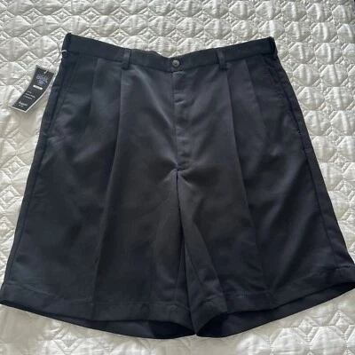 NWT Haggar Pleated Performance Cool 18 Wear Men’s Shorts Size 38 - Image 1 of 4
