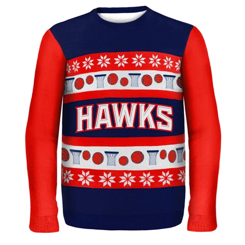 Atlanta Hawks NBA Ugly Sweater Wordmark Cover