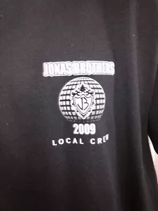 Camiseta Gráfica XL Negra Vintage Jonas Brothers 2009 Local Crew Tour - Imagen 1 de 5