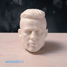 1:6 Soldier Brad Pitt Head Sculpt Carved For 12inch Male Action Figure Body Toys