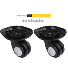 Luggage Spinner Wheel Replacement 3.15" Black Right Pack of 2
