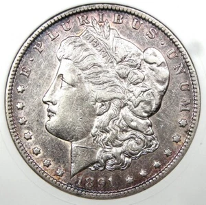 1891-CC Morgan Dollar $1 Carson City Coin - ANACS AU Detail / Net XF45 - Rare! - Picture 1 of 4