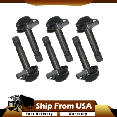 Kit de bobinas de encendido del motor Delphi GN10168 juego de 6 piezas ajuste directo se adapta a Acura Honda Foto 1 de 4